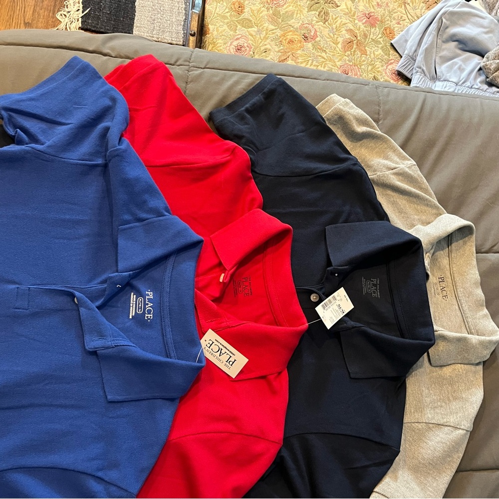 The Children's Place Polo Shirts - Blue and Red